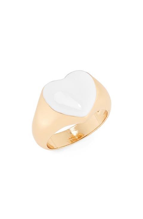 Enamel Heart Ring