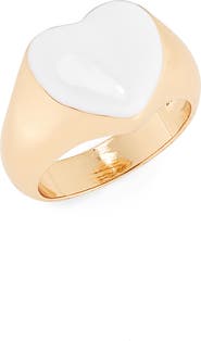 Panacea Enamel Heart Ring