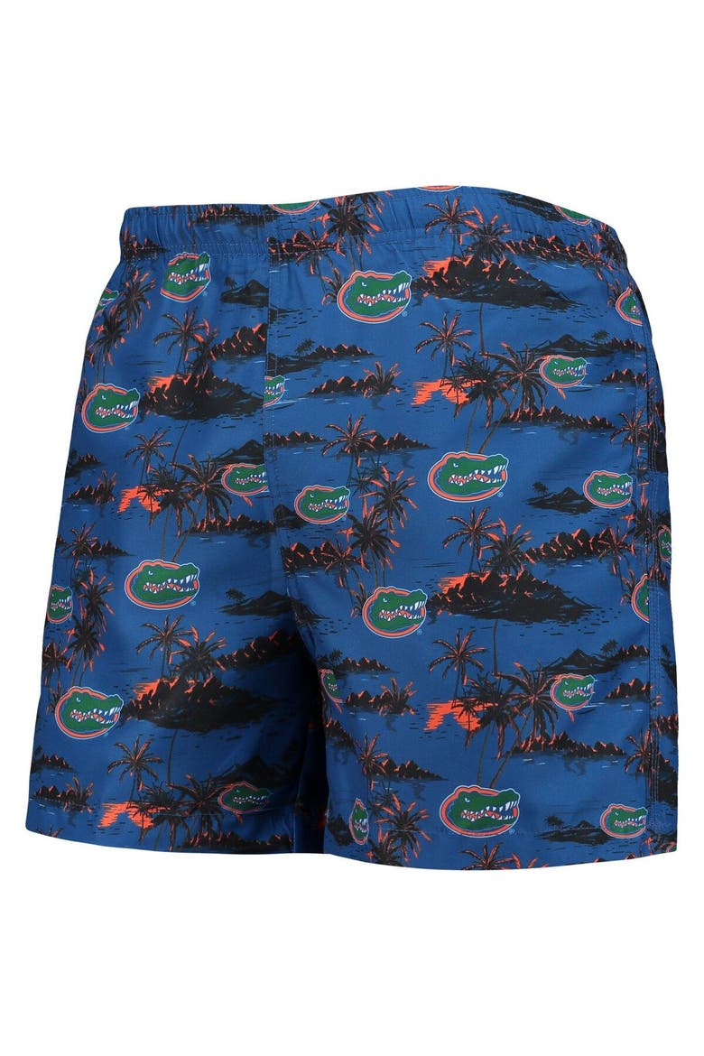 Men's FOCO Royal Florida Gators Island Palm Swim Trunks, Alternate, color, Royal