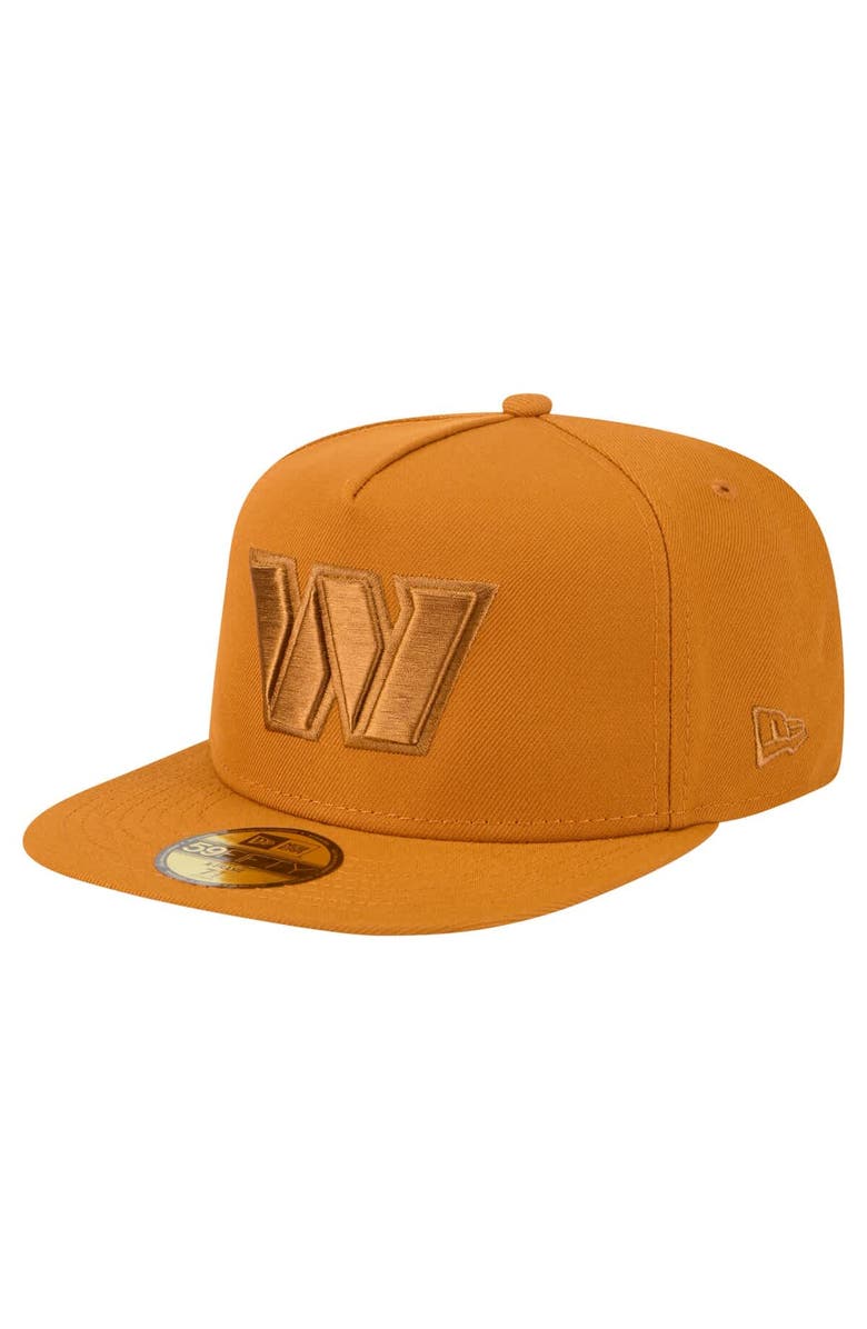 New Era Men's New Era  Brown Washington Commanders Color Pack A-Frame 59FIFTY Fitted Hat, Main, color, 