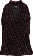 Liverpool Los Angeles Sleeveless Surplice Velvet Top