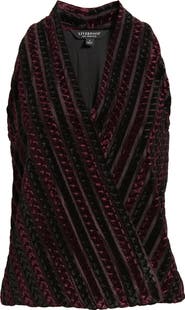 Liverpool Los Angeles Sleeveless Surplice Velvet Top
