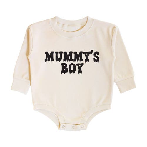 Sweet Wink Mummy's Boy Halloween Long Sleeve Romper In Neutral