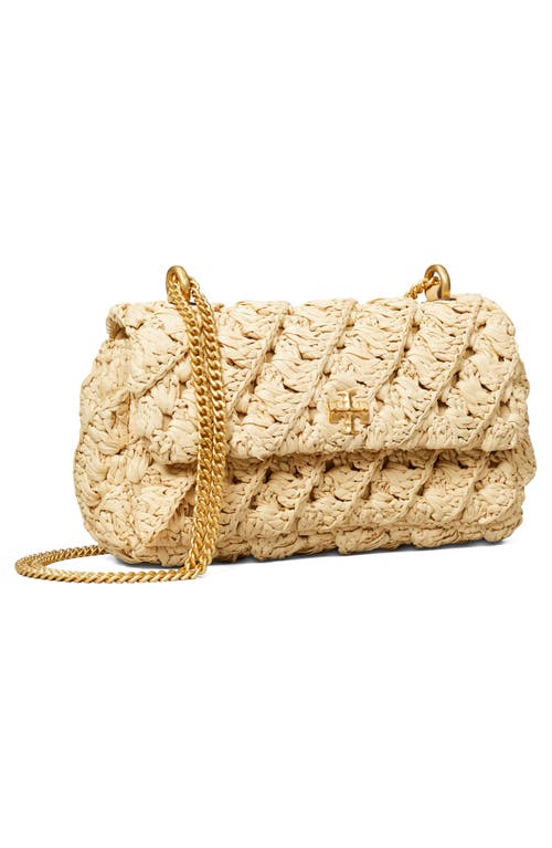 Tory Burch Kira Woven Raffia Convertible Shoulder Bag In Neutral