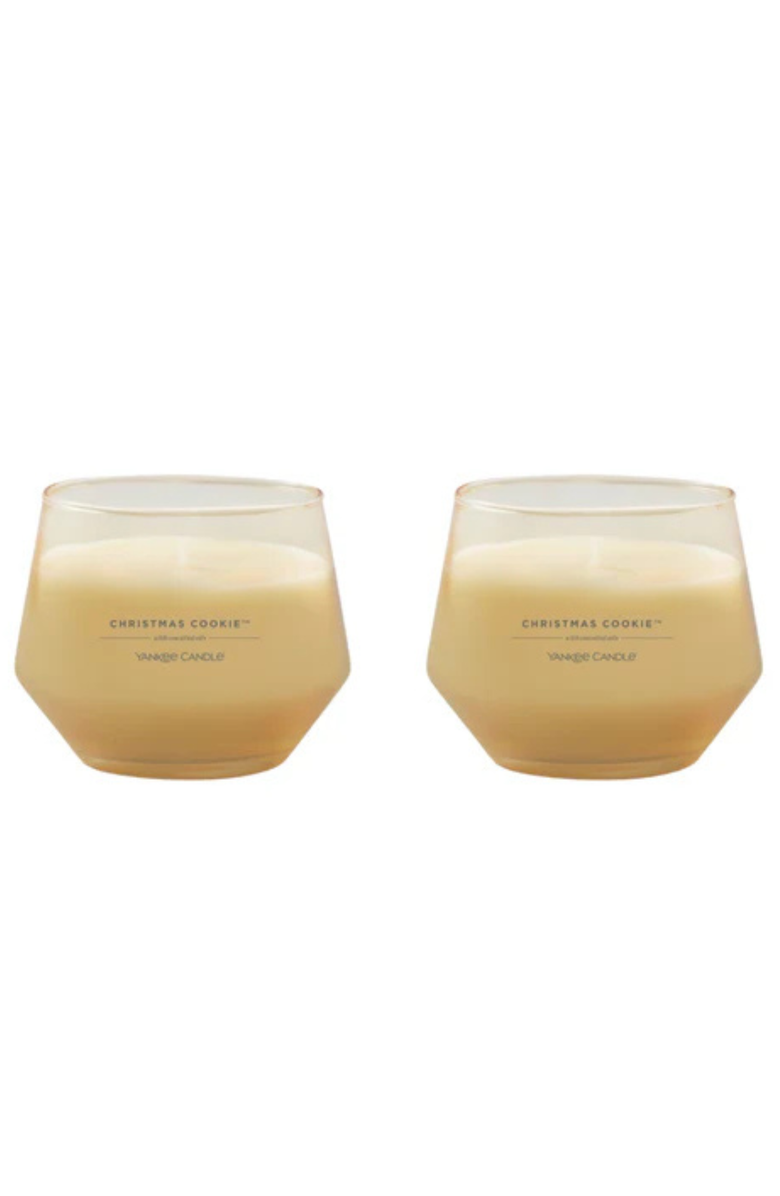 YANKEE CANDLE Christmas Cookie Studio Candle with Essential Oils, Set of 2, Main, color, Ivory