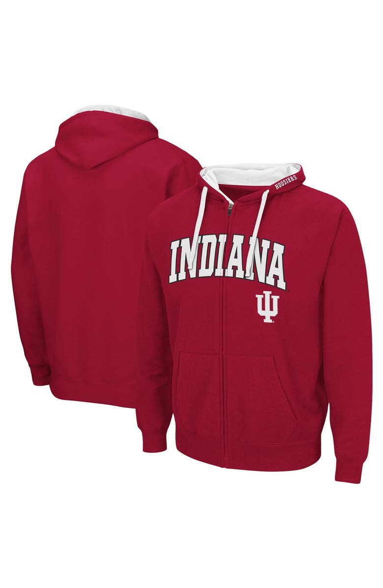 COLOSSEUM Men's Colosseum Cardinal Indiana Hoosiers Big & Tall Full-Zip Hoodie, Main, color, Cardinal