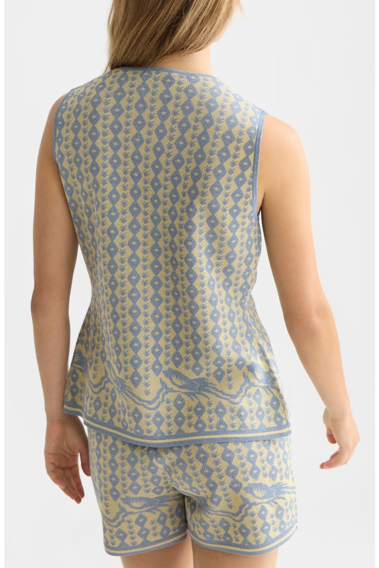 Jacquard Tie Front Knit Vest, Alternate, color, CACTUS STRIPE PLACED RAFFIA