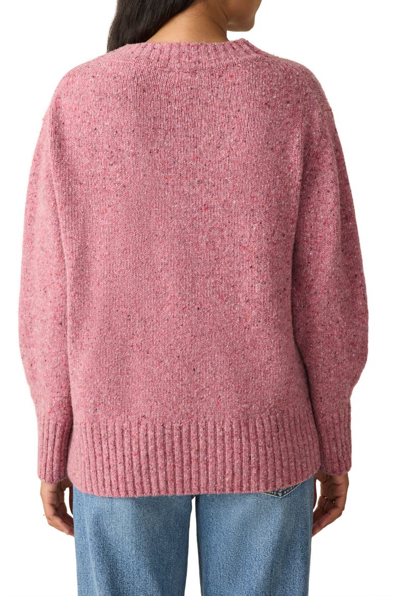 Driftwood Donegal Merino Wool Blend Sweater, Alternate, color, BERRY SHAKE