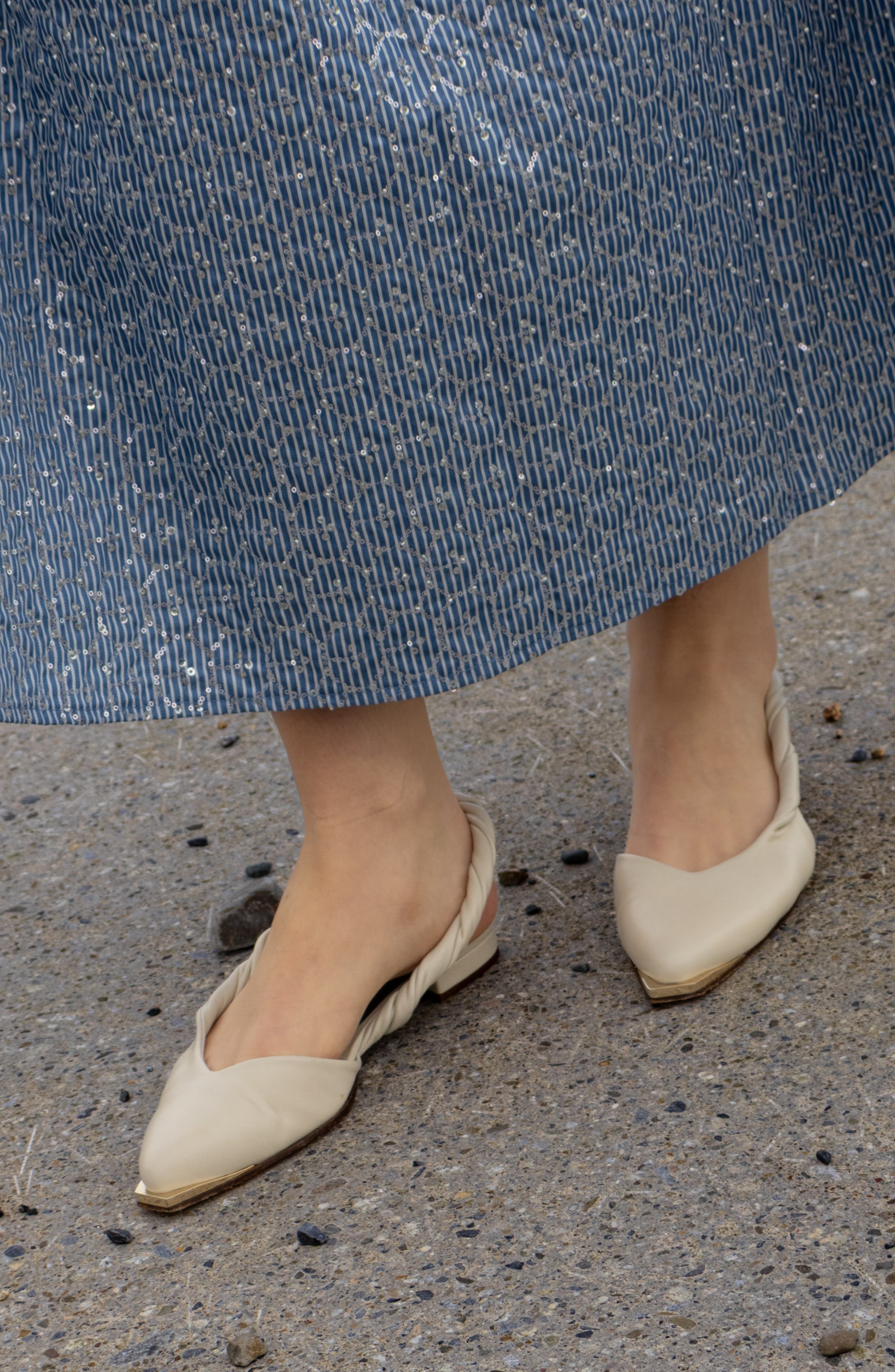 Bróg Sinead Pointed Slingback Mule Latte Cream, Alternate, color, Latte Cream