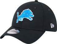 New Era Men's New Era Black Detroit Lions Main 39THIRTY Flex Hat
