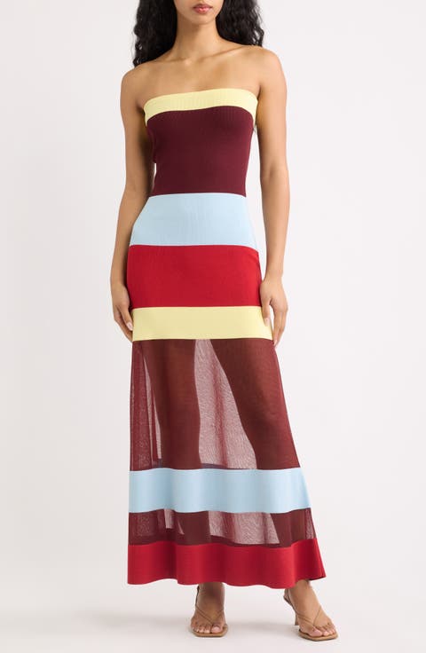 The Nola Strapless Maxi Dress