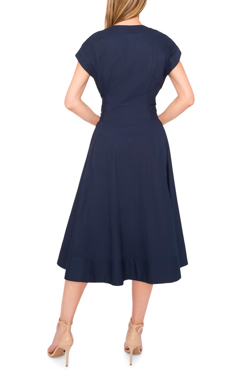 Halogen<sup>®</sup> Tie Front A-Line Dress, Alternate, color, Baritone Blue
