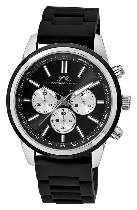 Logan Chronograph Silicone Strap Watch