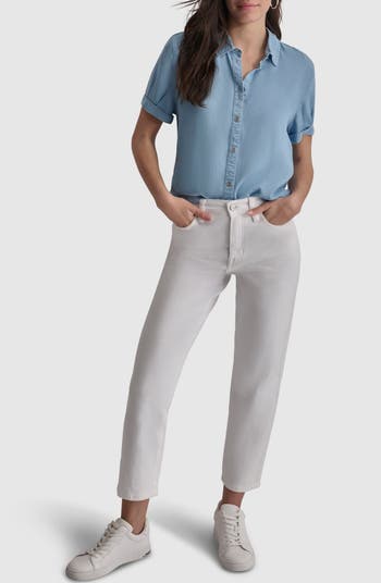 Cuff Sleeve Chambray Shirt