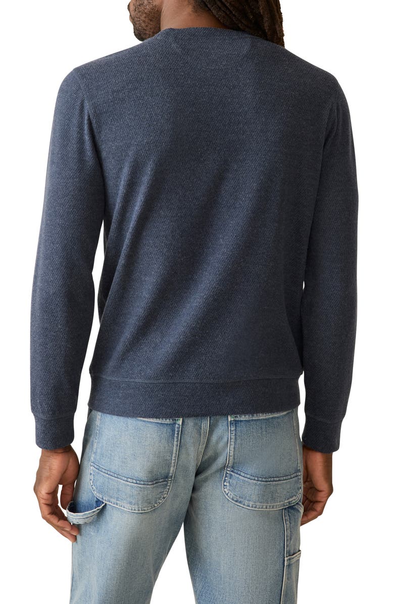 Faherty Legend Surf Stripe Crewneck Sweatshirt, Alternate, color, Brighton Navy Surf Stripe