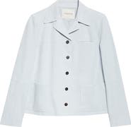 Lafayette 148 New York Patch Pocket Suede Shirt Jacket