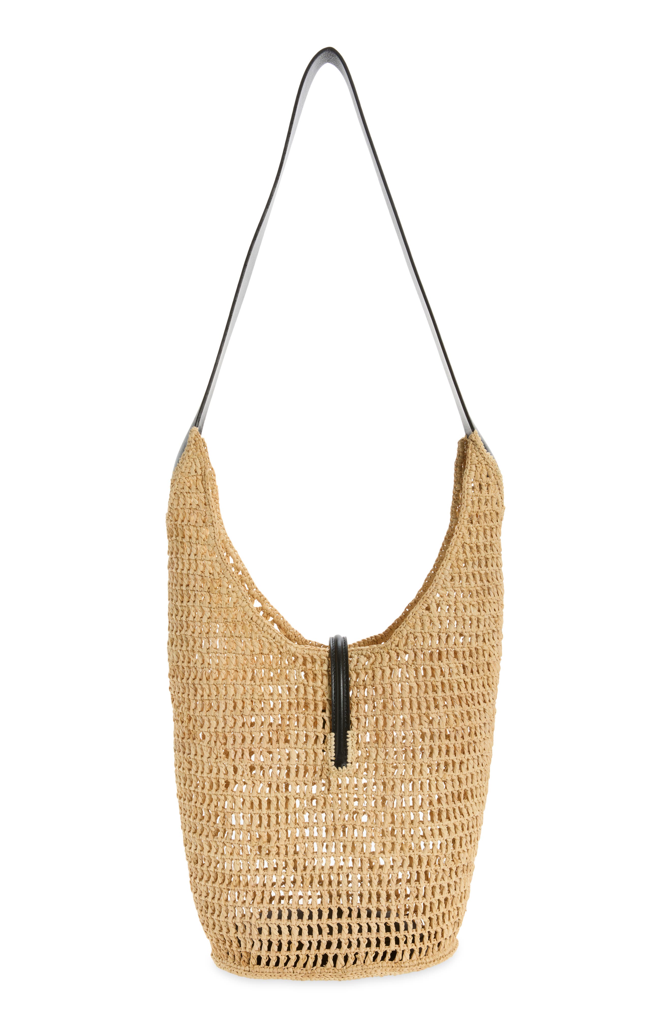 The Siena Raffia Crossbody Bag, Alternate, color, NATURAL/ BLACK