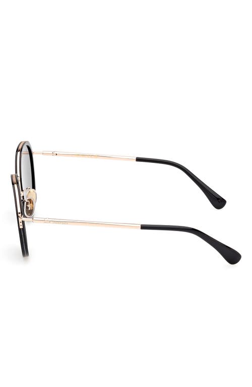 Max Mara 54mm Round Sunglasses In Black