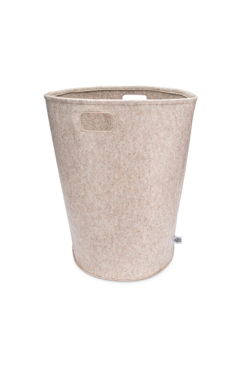 Felt Laundry Hamper, Main, color, Oatmeal