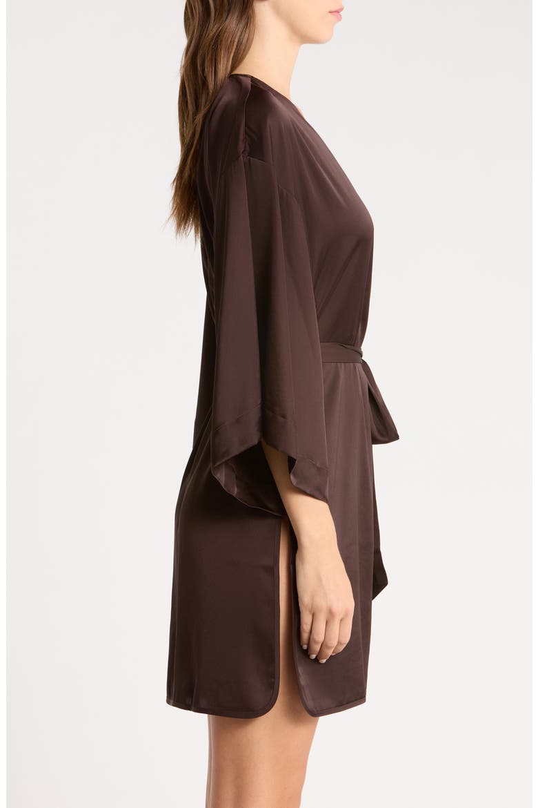 Get Ready with Me Satin Robe, Alternate, color, BROWN MOLE