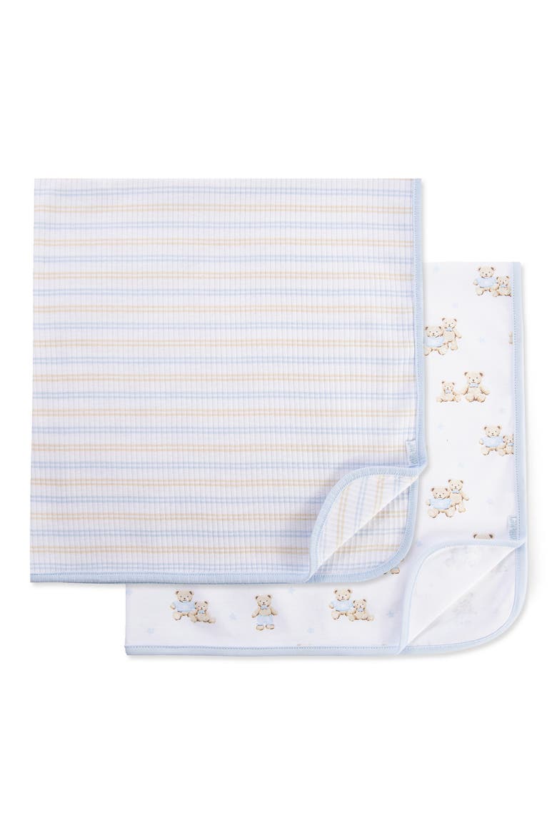 Assorted 2-Pack Organic Cotton Receiving Blankets, Alternate, color, BLUE