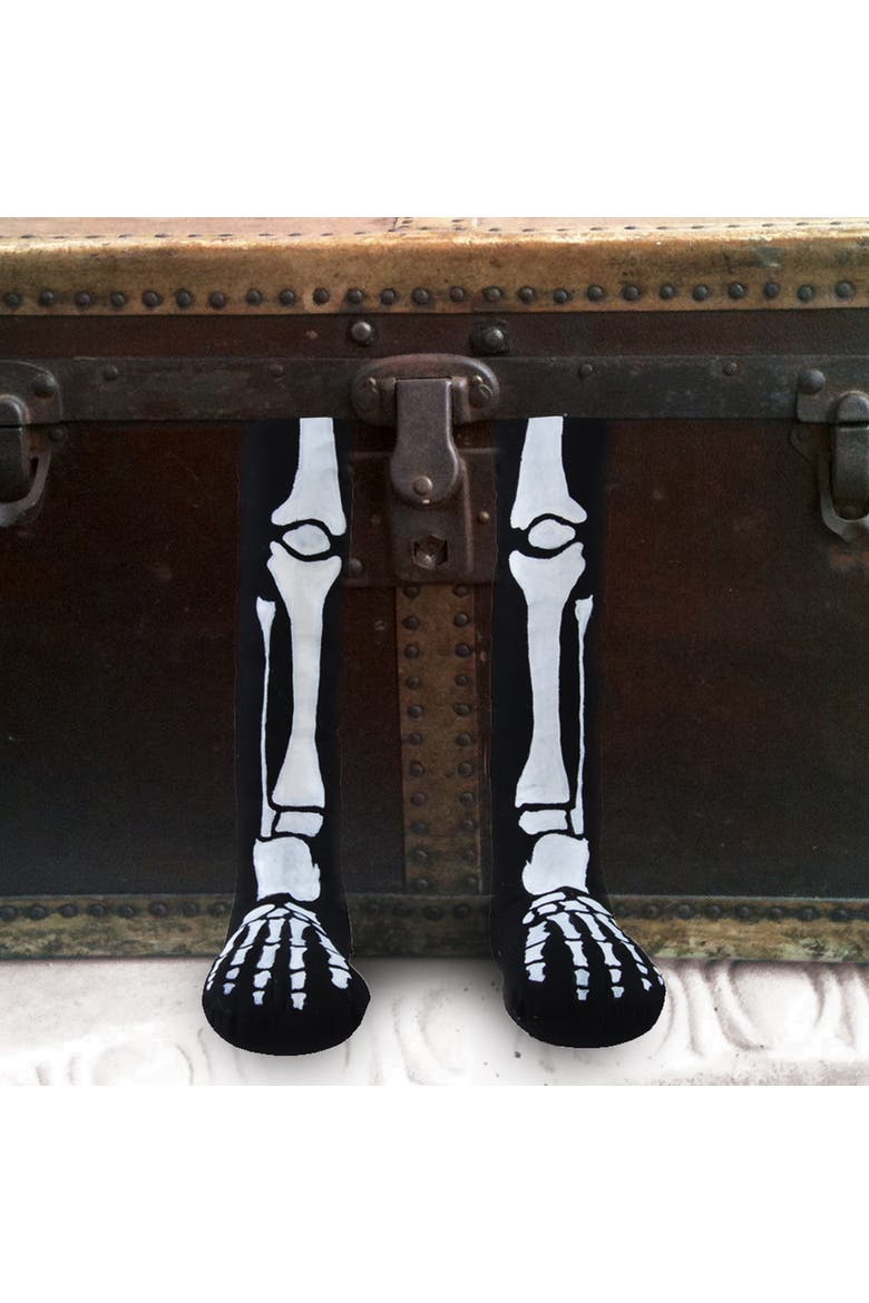2-Piece Decorative Halloween Skeleton Legs, Main, color, Black