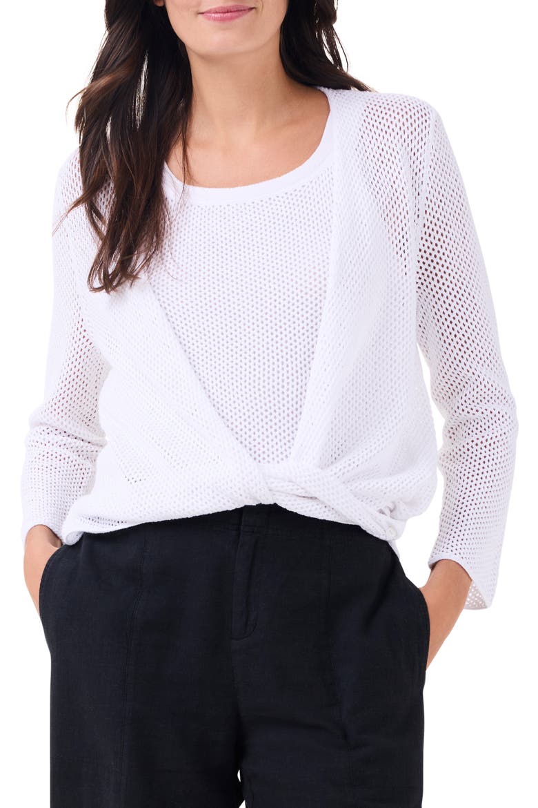 Open Stitch 4-Way Cotton Blend Cardigan, Main, color, PAPER WHITE