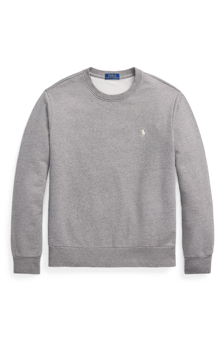 Polo Ralph Lauren French Terry Sweatshirt, Alternate, color, Dark Vintage Heather