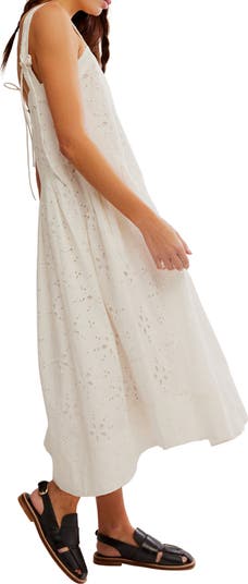 Primavera Cotton Eyelet Midi Sundress