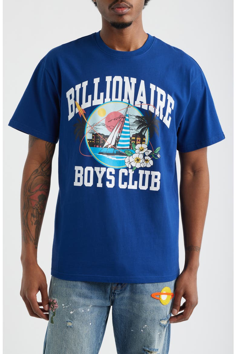 Sail Graphic T-Shirt, Main, color, BLUE DEPTHS