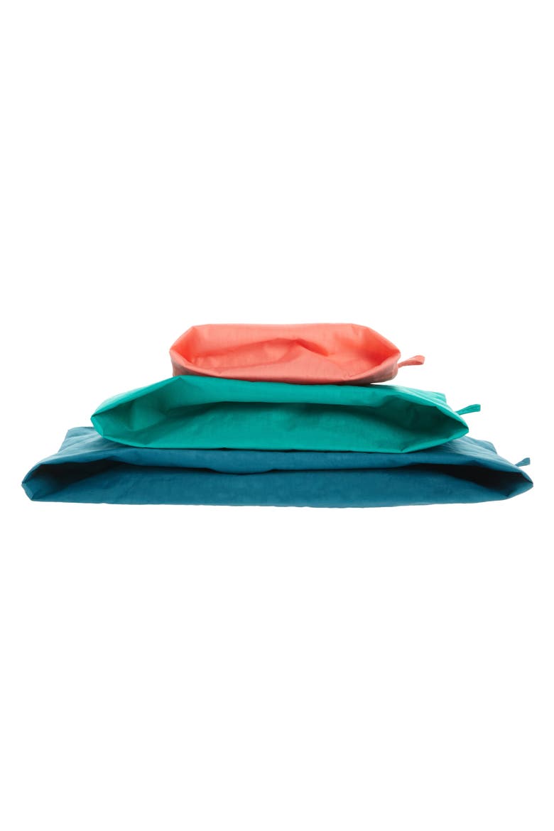 Go Set of 3 Nylon Zip Pouches, Alternate, color, WATERMELON SLICE