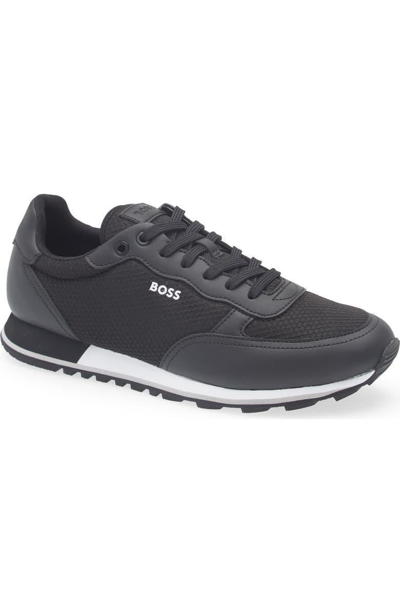 BOSS Parkour Runn Sneaker, Main, color, Black
