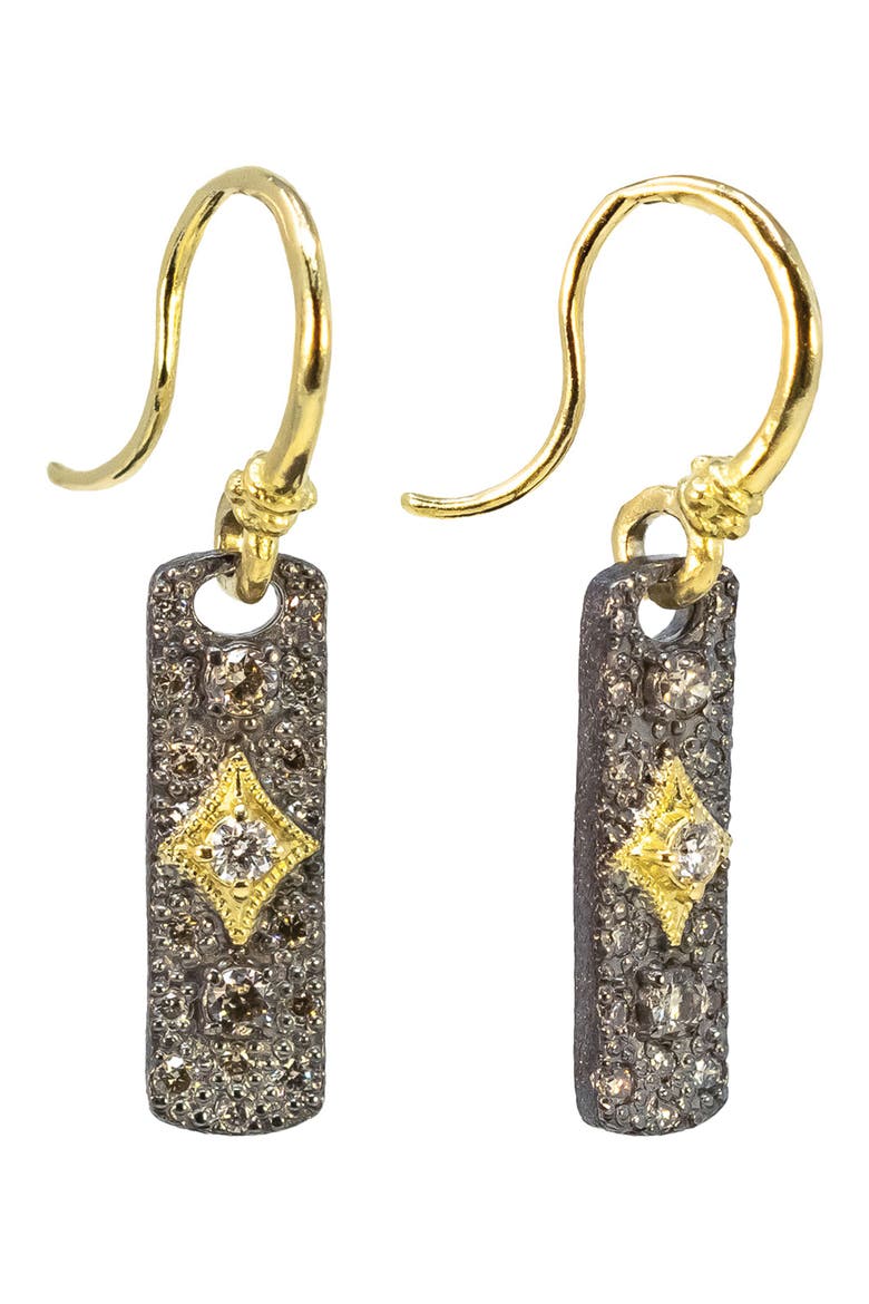 Crivelle Diamond Drop Earrings, Main, color, SILVER/ GOLD