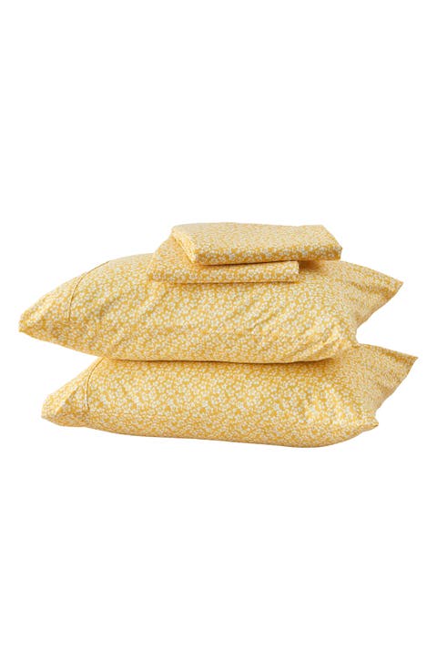 Floral Print Microfiber Sheet Set