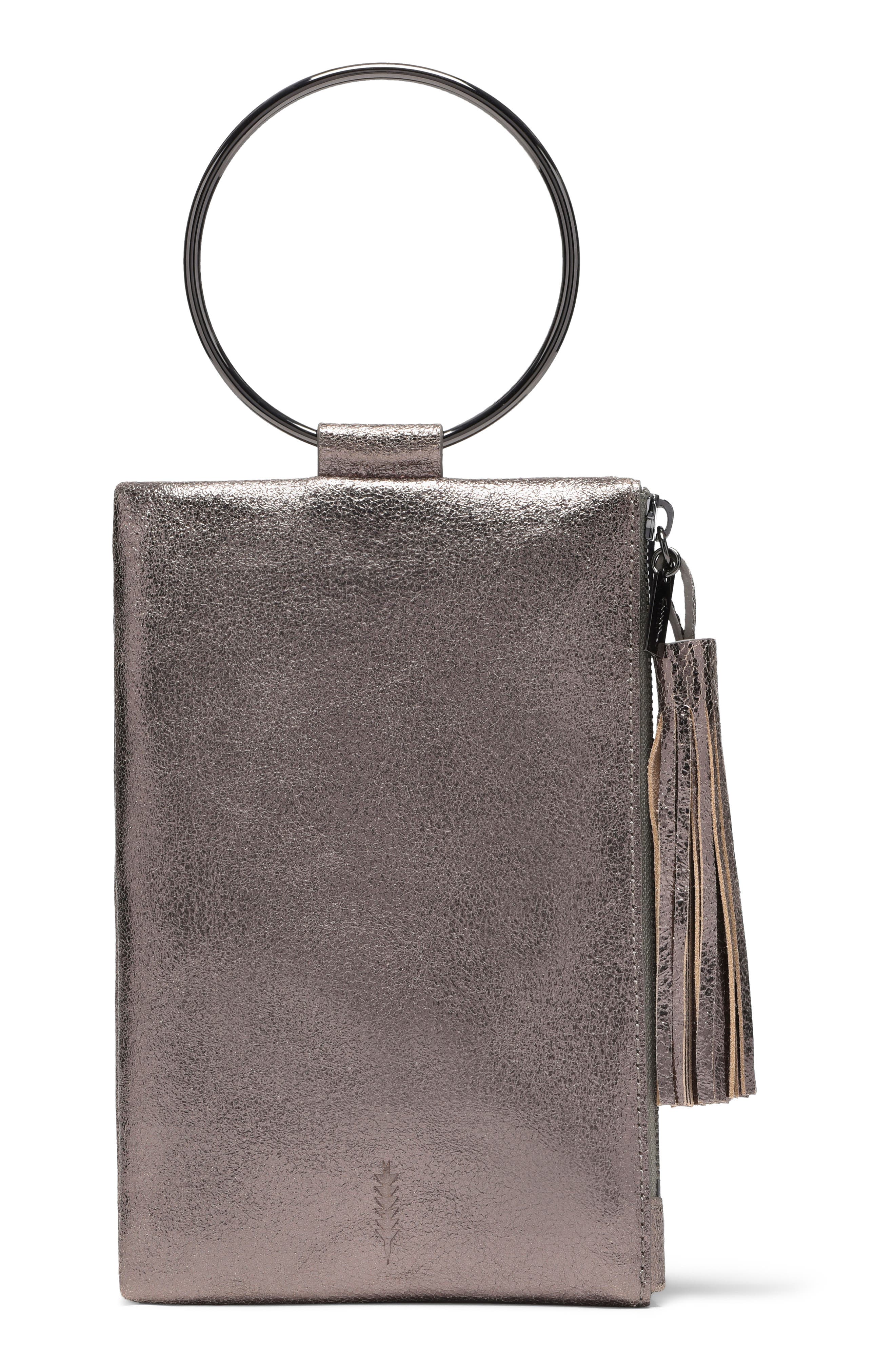 Thacker Nolita Ring Handle Leather Clutch, Main, color, 