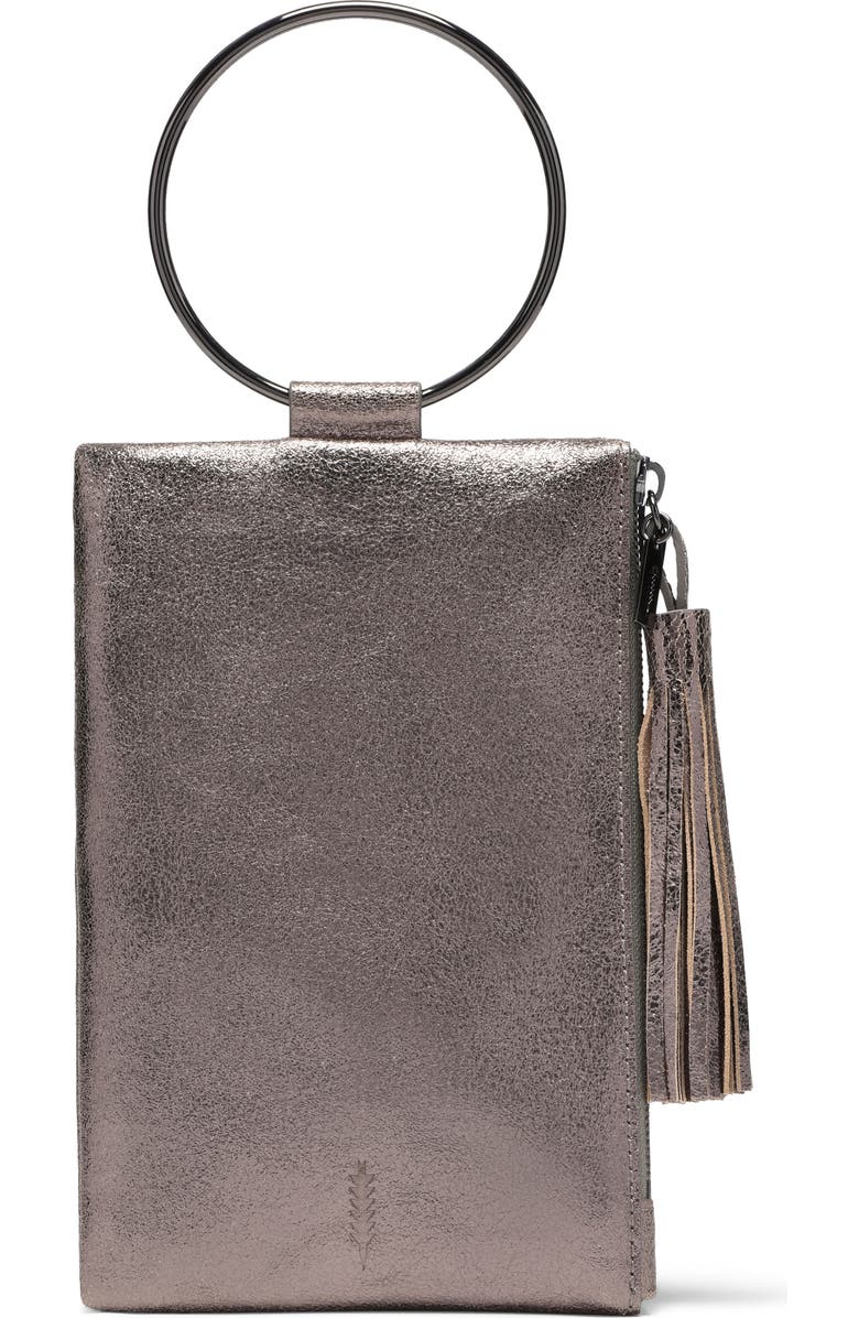 Thacker Nolita Ring Handle Leather Clutch, Main, color,