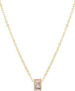 Adornia Cubic Zirconia Charm Pendant Necklace
