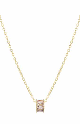 Cubic Zirconia Charm Pendant Necklace