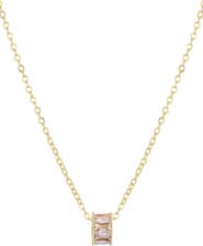 Adornia Cubic Zirconia Charm Pendant Necklace