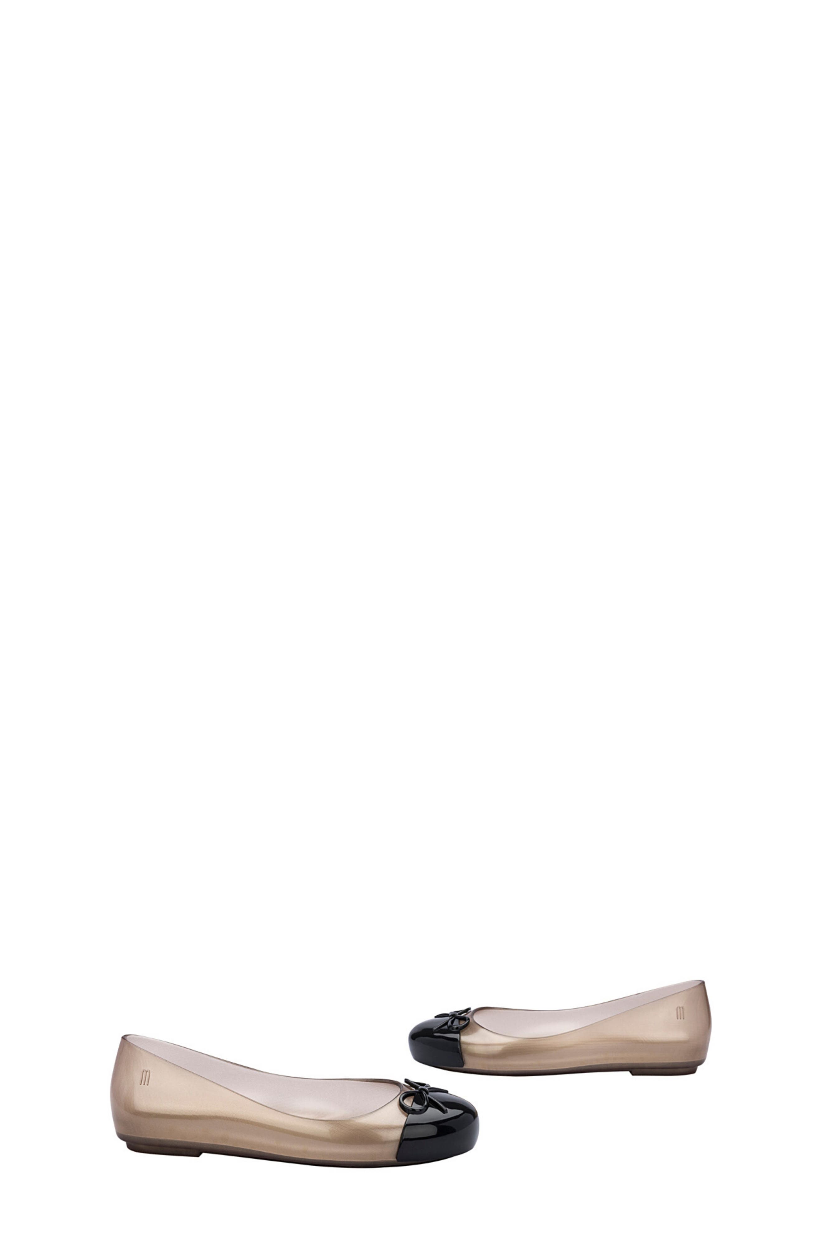 Mini Melissa Kids' Sweet Love Cap Toe Ballet Flat, Alternate, color, Rose/Black