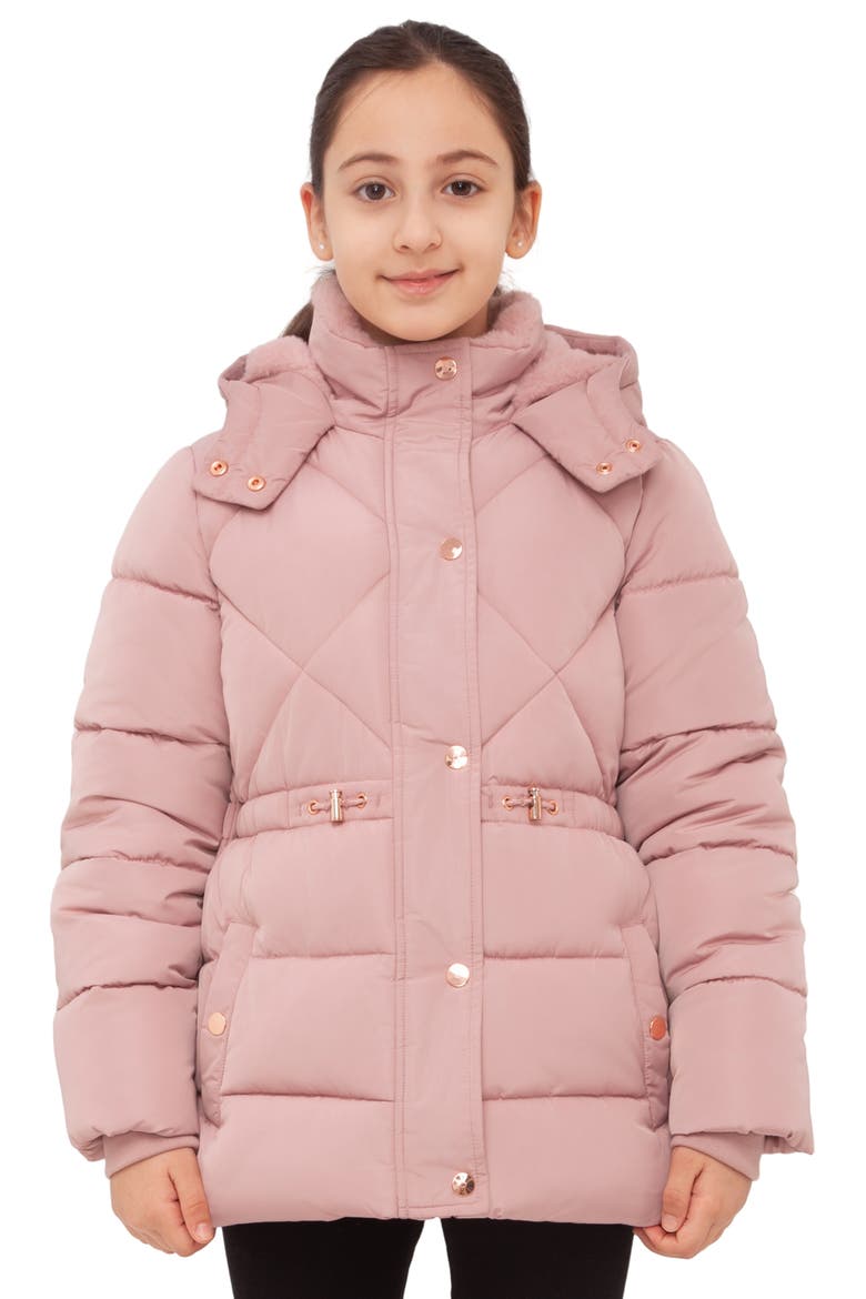 Kids' Timeless Quilted Coat, Main, color, Mauve