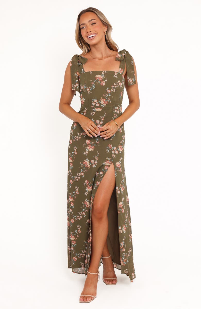 Petal & Pup Renita Floral Maxi Dress, Alternate, color, Olive Floral