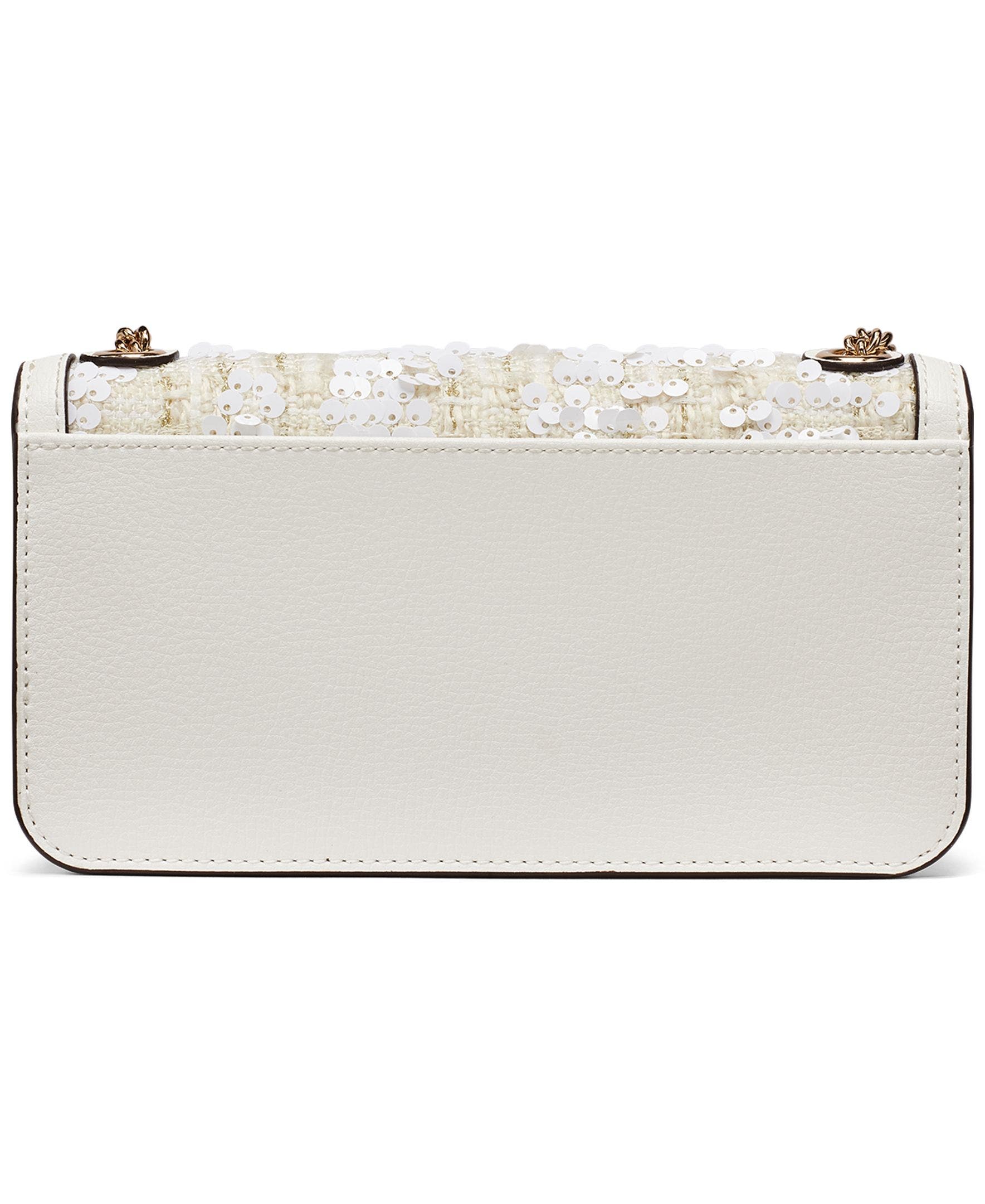 Kosette Boucle+Sequins Crossbody, Alternate, color, Winter White