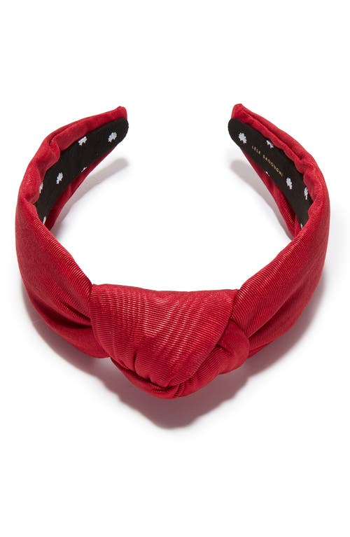 Lele Sadoughi Knotted Moire Headband In Red