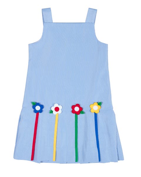 Junior Cord Dress With Flowers (Toddler, Little Kid, Big Kid)