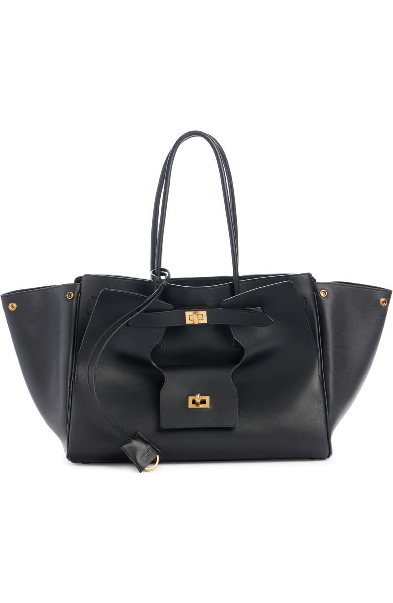 Balenciaga Medium Bel Air Calfskin Leather Tote, Main, color,