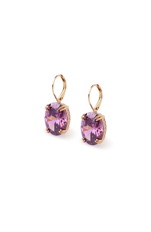 Rc Retro Chic Grape Glow Earrings In Gold