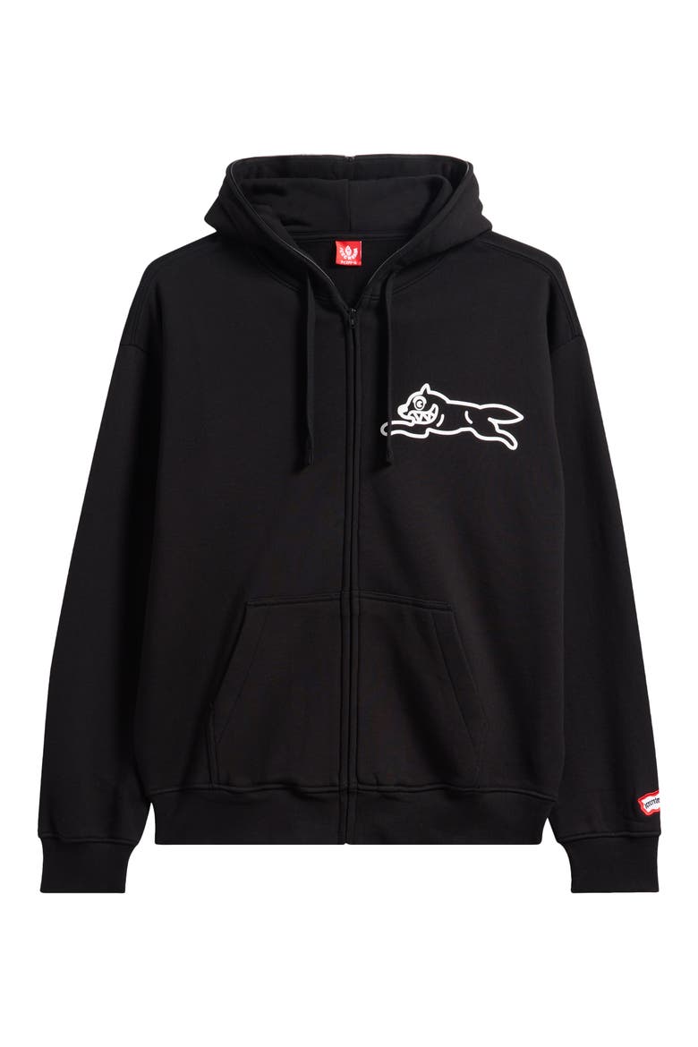 Hard Shell Graphic Zip Hoodie, Alternate, color, BLACK