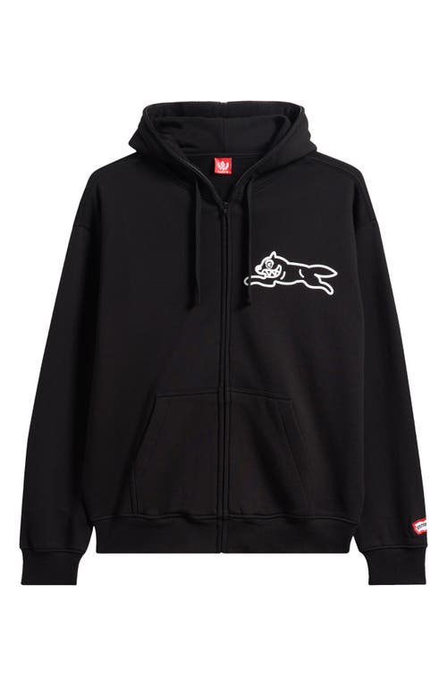 Icecream Hard Shell Graphic Zip Hoodie In Black