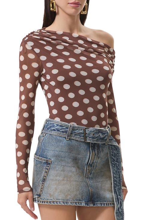 Barry One-Shoulder Mesh Top